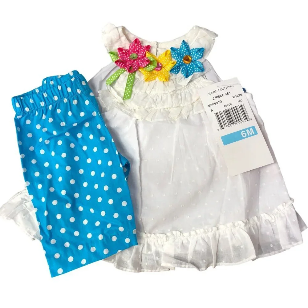 RARE EDITION 2 PCS SET OUTFIT‎ DRESS & BOTTOM  6MOS NEW WITH TAG